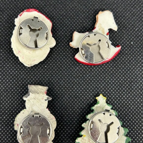 Vintage Avon Christmas Button Covers (set of 4) - Picture 2 of 2